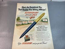 1950 EVERSHARP REPORTER BALL-POINT AD, SATURDAY EVENING POST 10 BY 14. (S921)