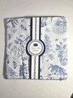 4 Portmeirion Botanic Blue Dinner Napkins Cotton Flowers & Butterflies 18" NOS