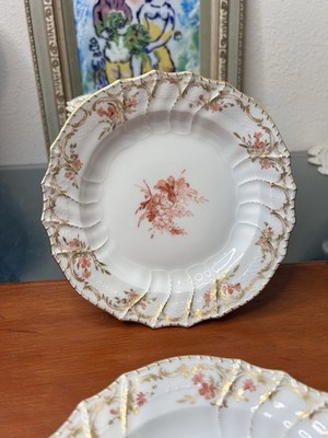 KPM Royal Berlin Hand Painted Porcelain Plates c1900  florals 17cm