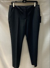 Tommy Hilfiger Womens Black Flat Front Straight Leg Pull On Ankle Pants Size 6