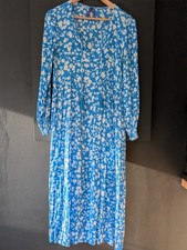 Seraphine Womens Maternity Dress Size 12 Nursing Breastfeeding Blue white Floral