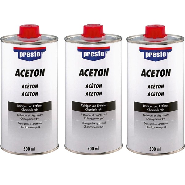 Presto Aceton 3X 500 Ml. Reiniger Und Entfetter-image