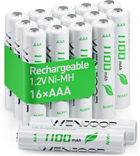 Rechargeable AAA Batteries 16 Pack, 1100 Mah High Capacity Nimh AAA Rechargeable 0.84 per gallon