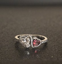 Pandora Halo Hearts Ring Size 52 L1/2 ALE S925 