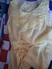 Lemon Yellow Summer Blouse Lace Style Collar Festival Lemon £25 N.Without Tags