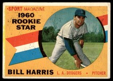 1960 Topps Bill Harris -- RC Los Angeles Dodgers #128