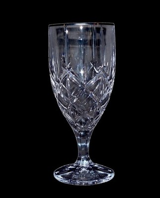 NEW Gorham Crystal Lady Anne Signature Platinum Iced Tea Glass Discontinued Line
