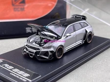 DCM 1:64 Silver RS6 2NCS Wagon Widebody Kit Sports Model Diecast Metal Car