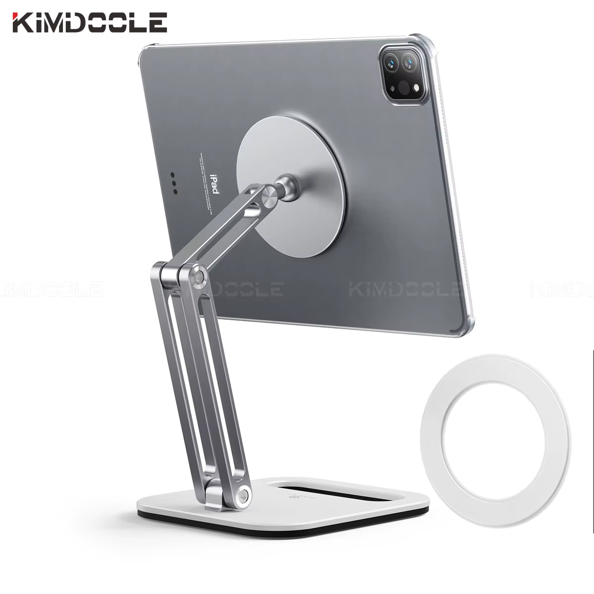 Kimdoole Metal Magnetic Tablet Stand Holder Pad Folddable Support for Ipad Air P