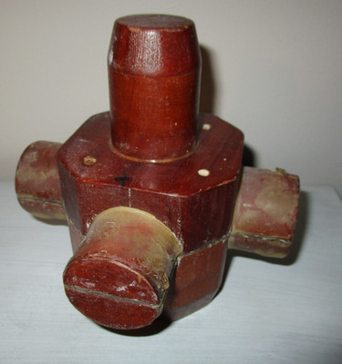 6'' x 6'' Wooden Industrial Foundry Pattern 4 Sided 3D Connector Socket Adaptor Pc