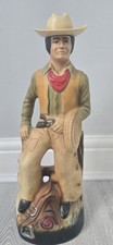 Vtg EMPTY 1981 Jim Beam American Cowboy Kentucky Bourbon Whiskey Decanter