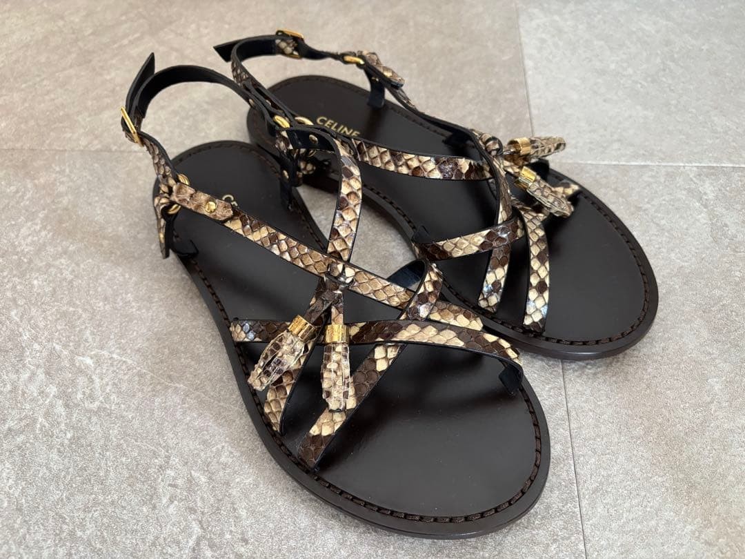 CELINE Python Tassel Sandals 35 - image 1