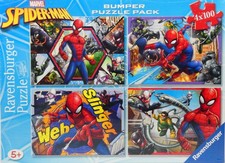 Image of Ravensburger Marvel Spider-Man 4x100 Piece Jigsaw Puzzle Bumper Set (5+) - New