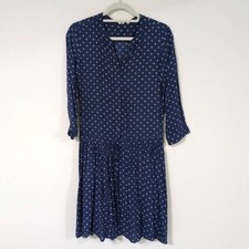 UNIQLO x Liberty London Rayon Dress Star Pattern Navy M Used