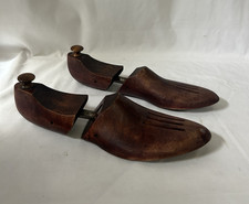 Vintage Set CS Pierce Co Wood Shoe Tree Mold Stretcher Form Insert Mass USA