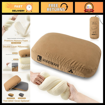 Ultralight Camping Memory Foam Pillow - Ergonomic Travel & Backpacking Support,