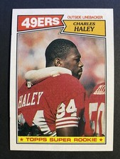 1987 Topps Football Charles Haley San Francisco 49ers Rookie Card #125 (d). rookie card picture