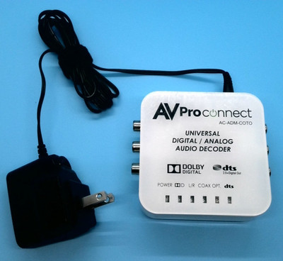 AV Pro AC-ADM-COTO Digital / Analog Audio Decoder With Power Supply