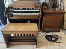 Vintage Hammond Model CV Organ with Bench Pedals  Leslie 142 Speaker Cabinet