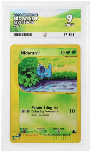 Ace 9 Reverse Foil Nidoran F 82/144 Skyridge Mint Pokemon