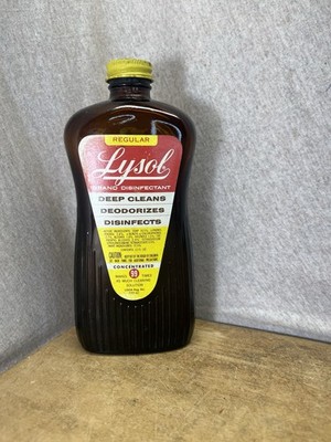 Vtg Empty Decor Lysol Bottle 1960s