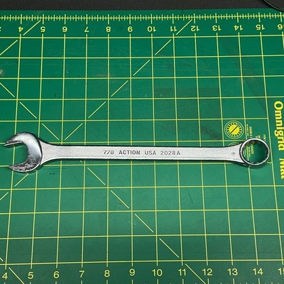 ACTION USA 7/8'' Combination Wrench No. 2028A Made in USA 12 Point