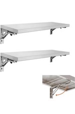 Folding Concession Shelf 36 x 12, Stainless Steel Drop Down Folding Serving Food