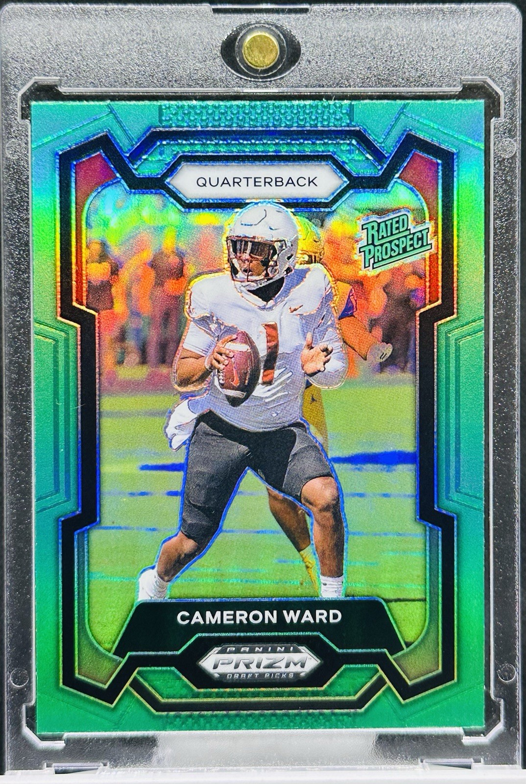 Cam Ward Green Prizm 2024 Prizm Draft Picks #199 Rated Prospect Rookie Miami