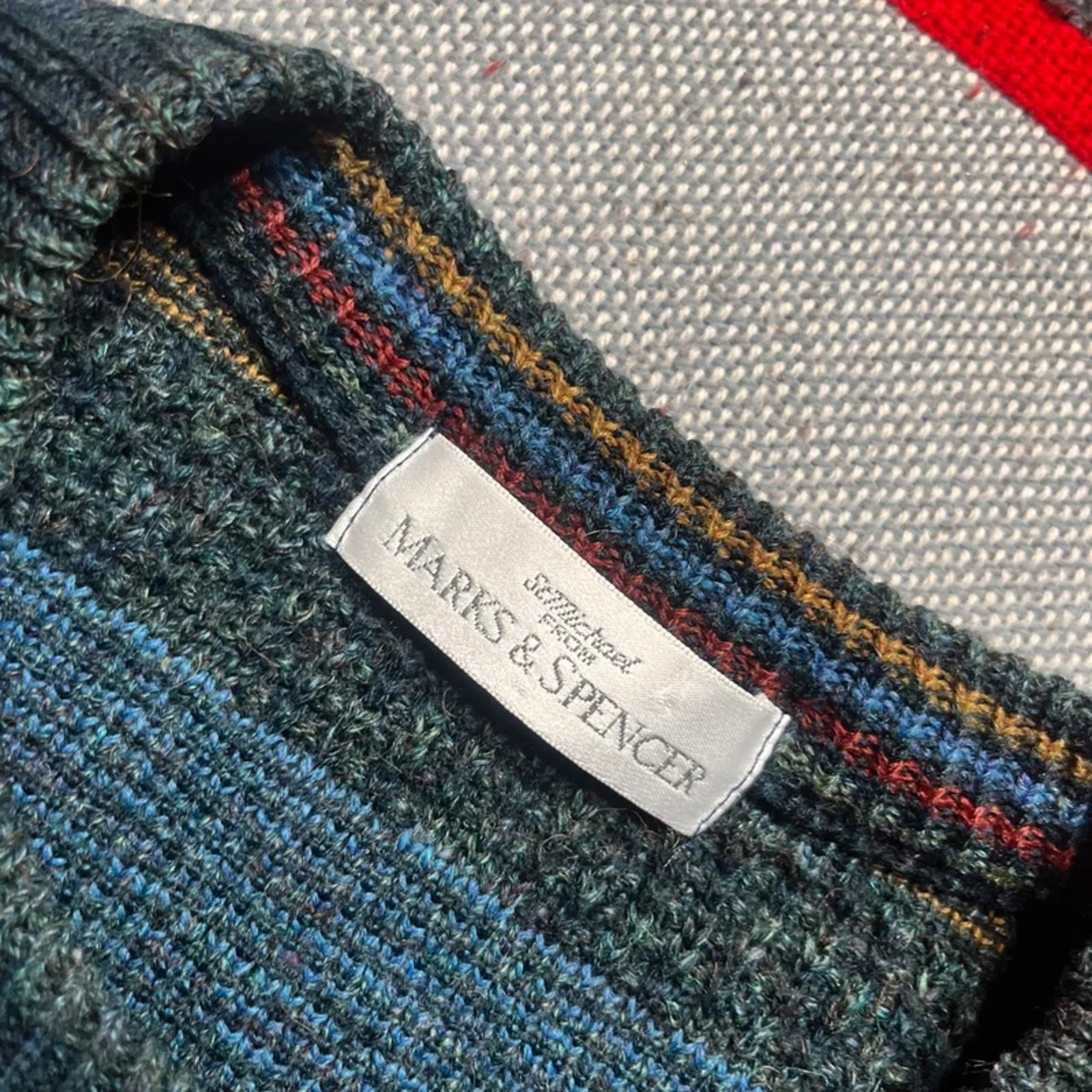 Vintage Marks And Spencer Men’s Fisherman Style Knitted Jumper | M image 4