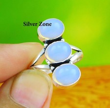 Opalite Gemstone 925 Sterling Silver Handmade Jewelry Ring Size 5 to 13