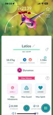 Pok mon Go Shiny Dynamax Latios Mini PTC 20k Dust