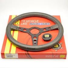 MOMO Prototipo Heritage leather steering wheel 350mm BLACK race sport tuning