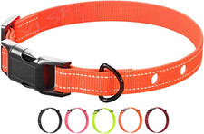 Dog Nylon Collar Strap with 2 Holes for Electronic Fence Training Barking Collar