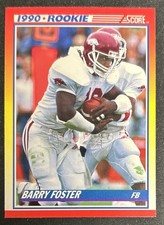 1990 Score Barry Foster Football Rookie Card (RC) #308 Steelers FB VG O/C. rookie card picture
