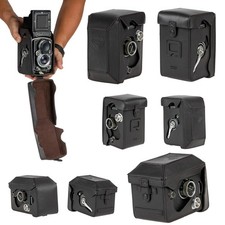 MR ZHOU Brown Leather Case f Rolleiflex 2.8F/E/D 3.5F/E/D with Rolleikin Kit