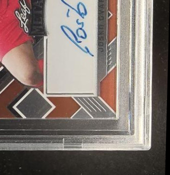 Josko Gvardiol 2022 Leaf Metal Soccer Pre-Production Proof Auto Clear Orange 1/1 view 6