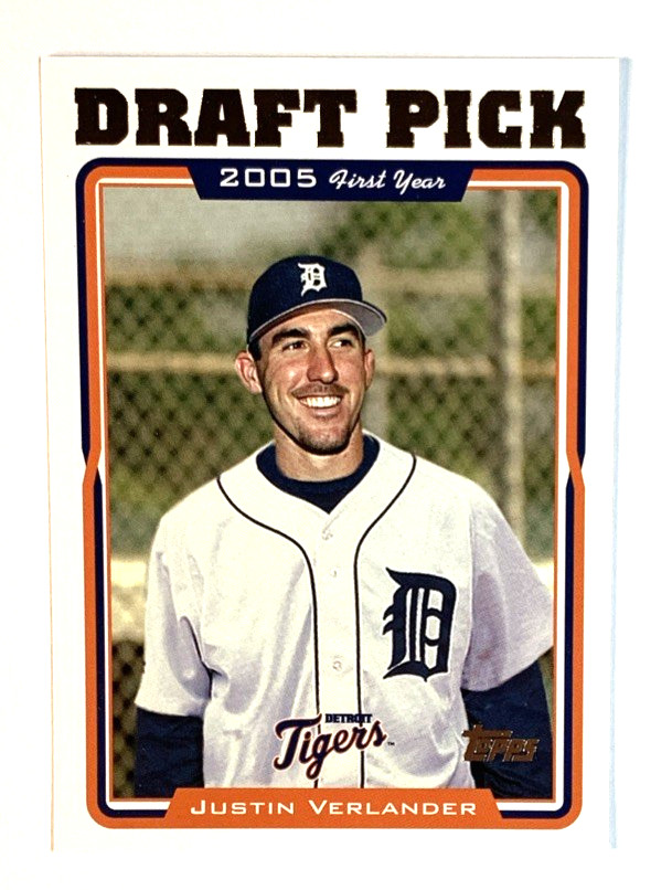 2005 TOPPS #677 JUSTIN VERLANDER ROOKIE FUTURE HOF TIGERS—CENTERED--SHIPS FAST!