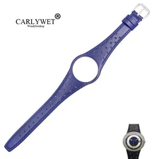 Ladies Men's Leather Watch Strap Band Calfskin Calf Buckle for Omega Dynamic