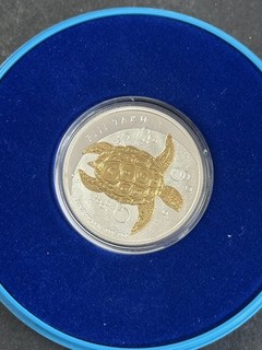 1 Oz Silver Gold Gilded Coin Fiji Taku