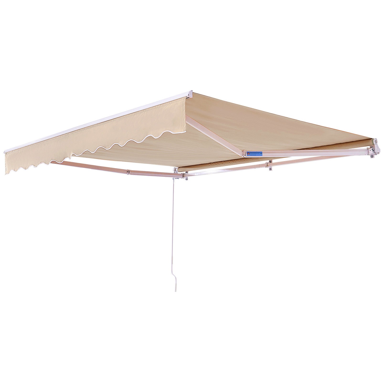 VEVOR Patio Awning Retractable 12'x10' Awning Sunshade Shelter with Crank Handle