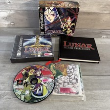 Lunar: Silver Star Story Complete Sony Ps1 Playstation w/ Book & Map 4-Disc DVD