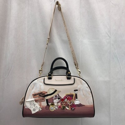 Braccialini Treasure Island Boston Bag Handbag decoration w/Shoulder Strap JAPAN