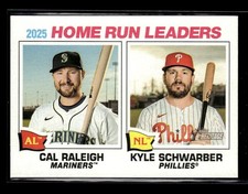 2026 Topps Heritage #2 2025 Home Run Leaders Cal Raleigh / Kyle Schwarber I124