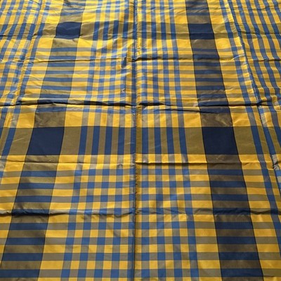 Designers Guild Nyamati Fabric 100% Orange Blues Check Lg Showroom Panel