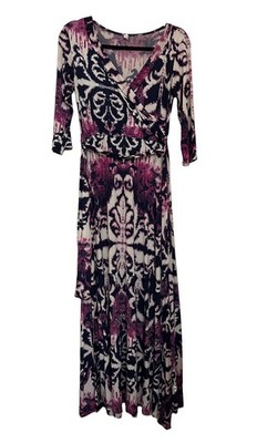 Pink Blush Women s Maternity Pink And Purple Maxi Dress Size M