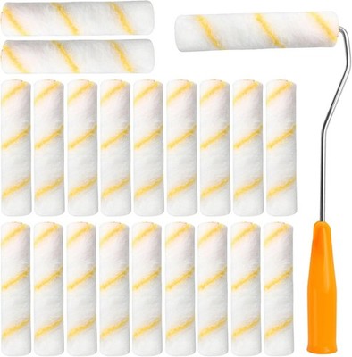 20 Stück Malerrollen Set 15cm Farbwalze Ergonomischer Griff Werkzeug für Lacke