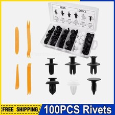 100xbumper Fastener Clips Auto Car Hole Plastic Rivets Retainer Fender Push Pin