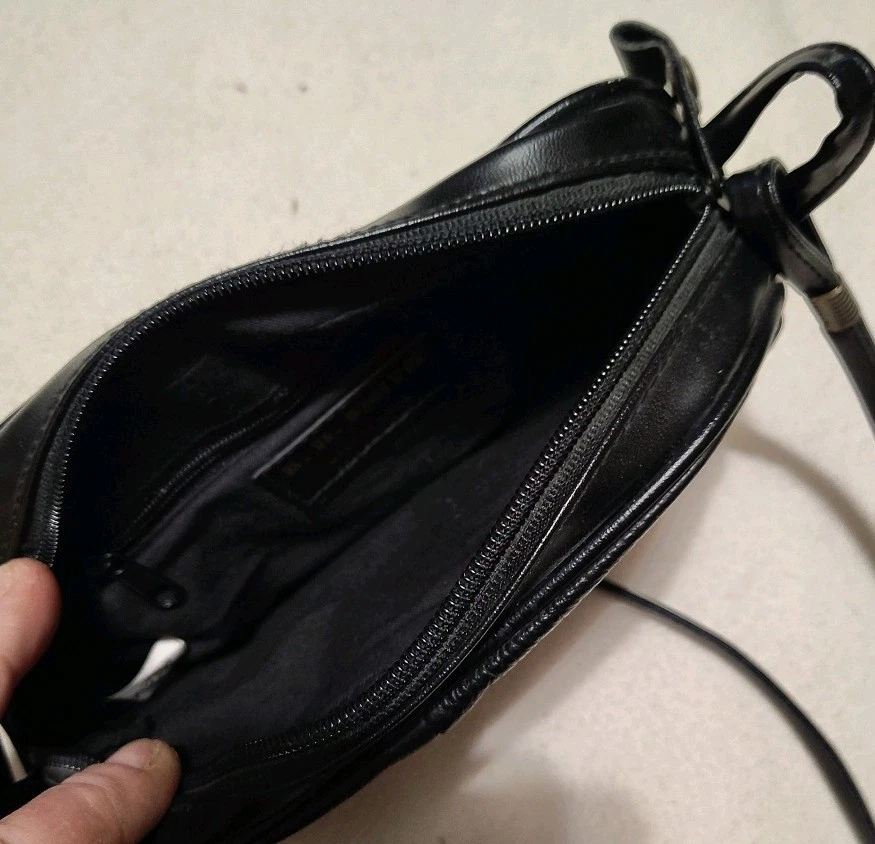 Bolso Bandolera BH Smith Hecho por el Hombre Cuero Pequeño Negro Foto 4 de 4