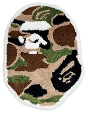 Bape Rug - - Handmade & Premium- 28in W * 20in L (70 * 50cm) - Hypebeast Camo