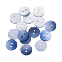 15Stk NatüRliche MuschelknöPfe 11.5Mm PerlmuttknöPfe Dunkelblau